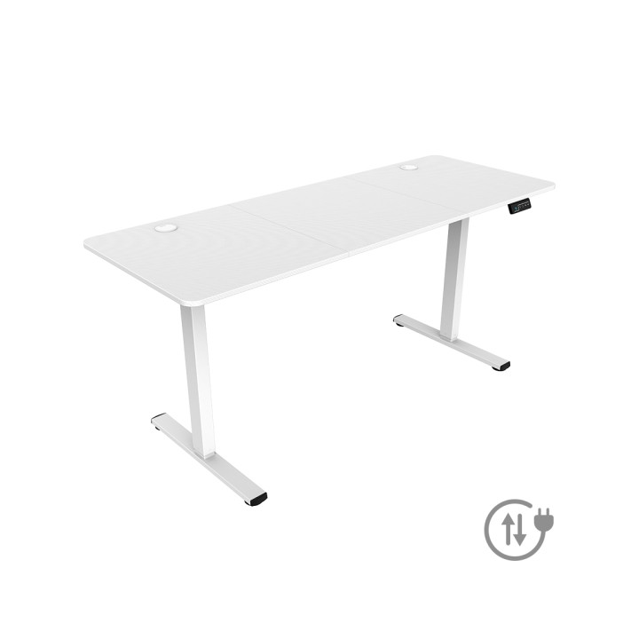 Mars Gaming MGD-ERGOPRO160 Mesa Gaming Motorizada - Altura Regulable hasta 118cm - Soportes Auriculares y Bebidas - Gestion de