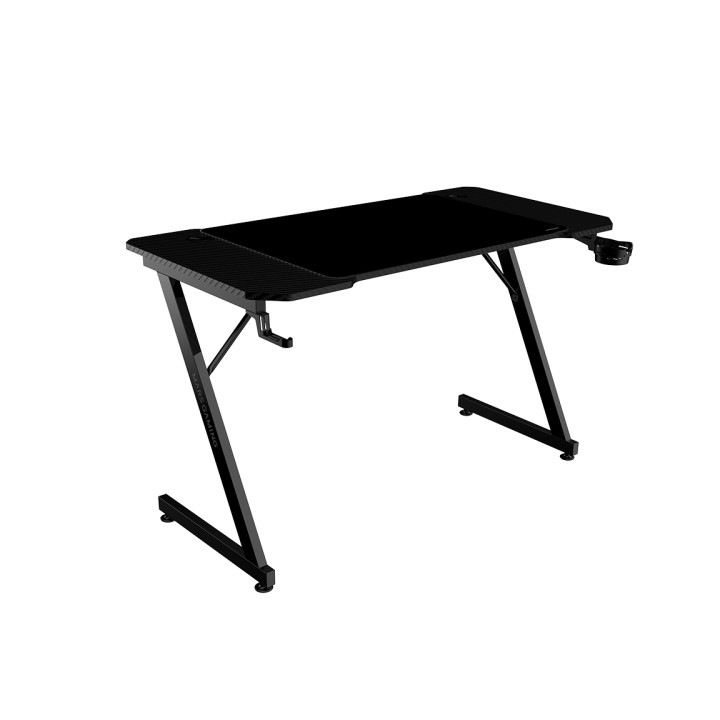 Mars Gaming MGD-X120 Mesa Gaming - Soportes Auriculares y Bebidas - Alfombrilla XXL - Estructura Acero - 120x60x1.5cm - Acabado