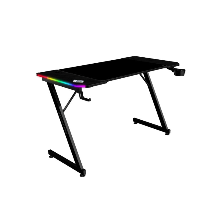 Mars Gaming MGD-X120RGB Mesa Gaming - Iluminacion ARGB con Mando - Soportes Auriculares y Bebidas - Alfombrilla XXL - Estructur