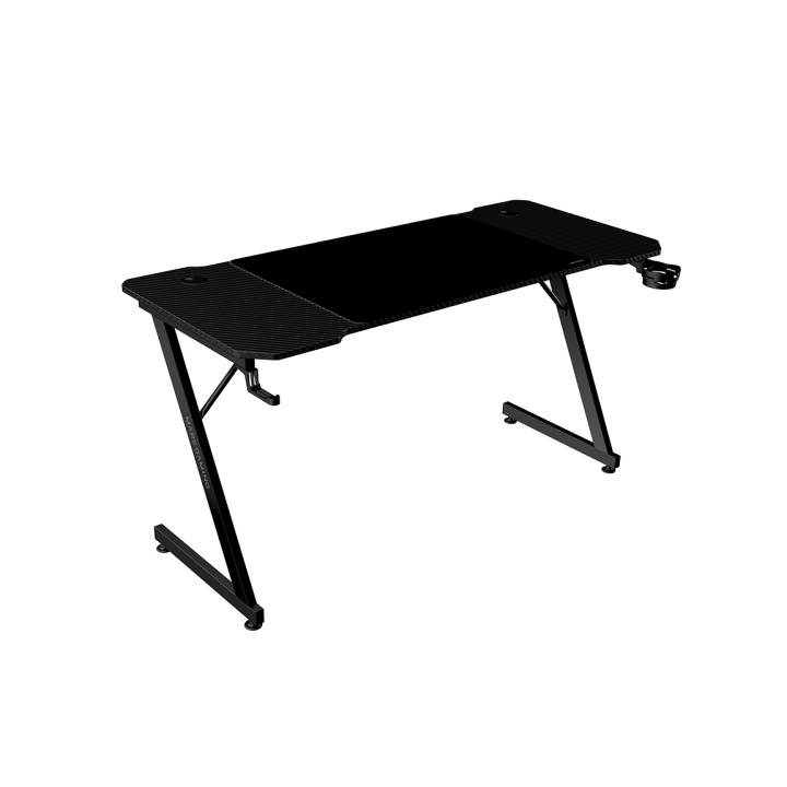 Mars Gaming MGD-X140 Mesa Gaming - Soportes Auriculares y Bebidas - Alfombrilla XXL - Estructura Acero - 140x60x1.5cm - Acabado