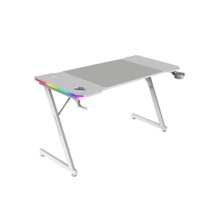 Mars Gaming MGD-X140RGB Mesa Gaming - Iluminacion ARGB con Mando - Soportes Auriculares y Bebidas - Alfombrilla XXL - Estructur