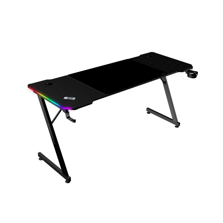 Mars Gaming MGD-X160RGB Mesa Gaming - Iluminacion ARGB con Mando - Soportes Auriculares y Bebidas - Alfombrilla XXL - Estructur