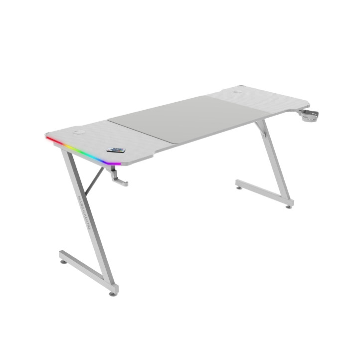 Mars Gaming MGD-X160RGB Mesa Gaming - Iluminacion ARGB con Mando - Soportes Auriculares y Bebidas - Alfombrilla XXL - Estructur