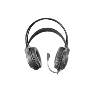 Mars Gaming MH124 Auriculares Gaming - Cable de 180cm - Control de Volumen - Microfono Flexible Integrado - Iluminacion FRGB -