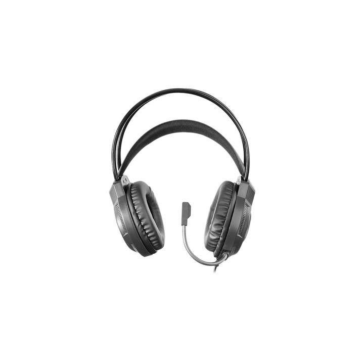 Mars Gaming MH124 Auriculares Gaming - Cable de 180cm - Control de Volumen - Microfono Flexible Integrado - Iluminacion FRGB -