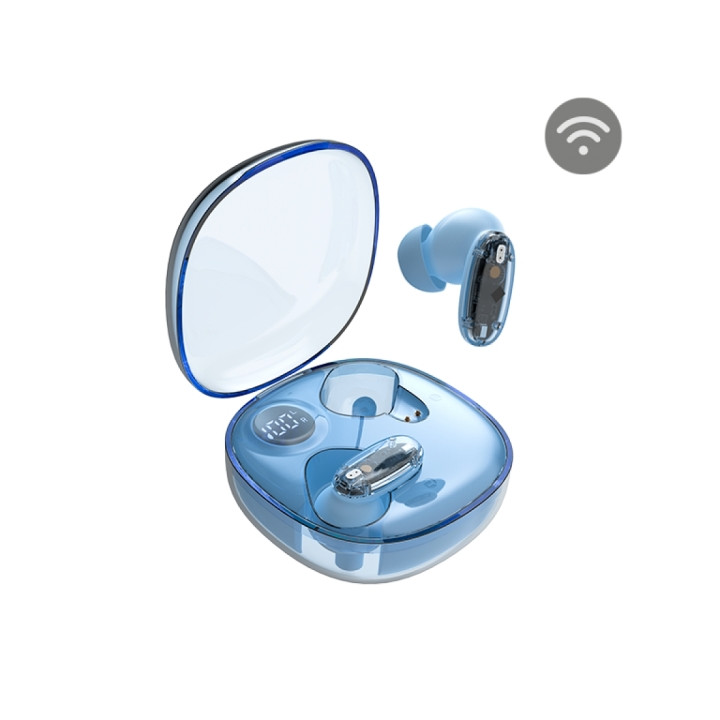 Mars Gaming MHIB2 Auriculares Bluetooth 5.4 - Microfono Integrado - Autonomia hasta 7h - Indicador LED - Semitransparente - 60x