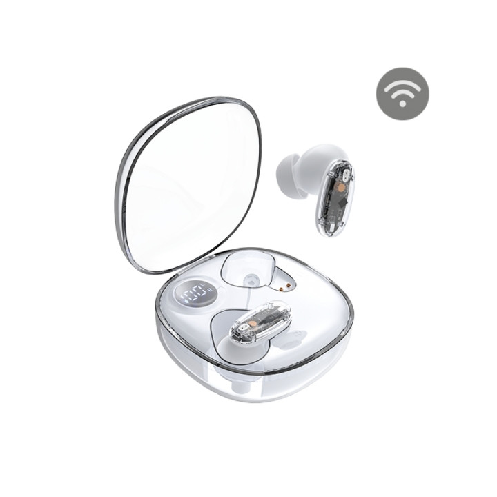 Mars Gaming MHIB2 Auriculares Bluetooth 5.4 - Microfono Integrado - Autonomia hasta 7h - Indicador LED - Semitransparente - 60x