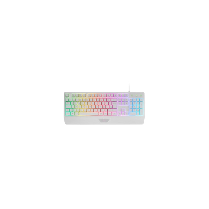 Mars Gaming MK124 Teclado Completo Hibrido H-Mech - Almohadilla Integrada - Disposicion Portuguesa QWERTY PT - Iluminacion FRGB