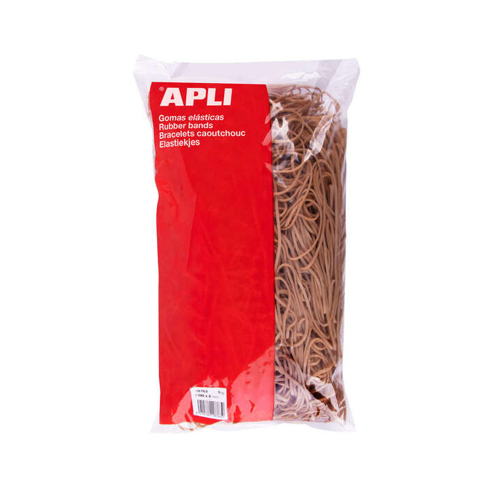 Apli Gomas Elasticas Ø 140 x 2mm - 1kg de Contenido - Gran Elasticidad y Resistencia - 70% de Caucho Natural