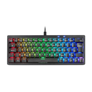 Mars Gaming MKMINIPRO Teclado Compacto Hibrido H-Mech - Switch SKN Amarillo - Disposicion Francesa AZERTY FR - Iluminacion RGB