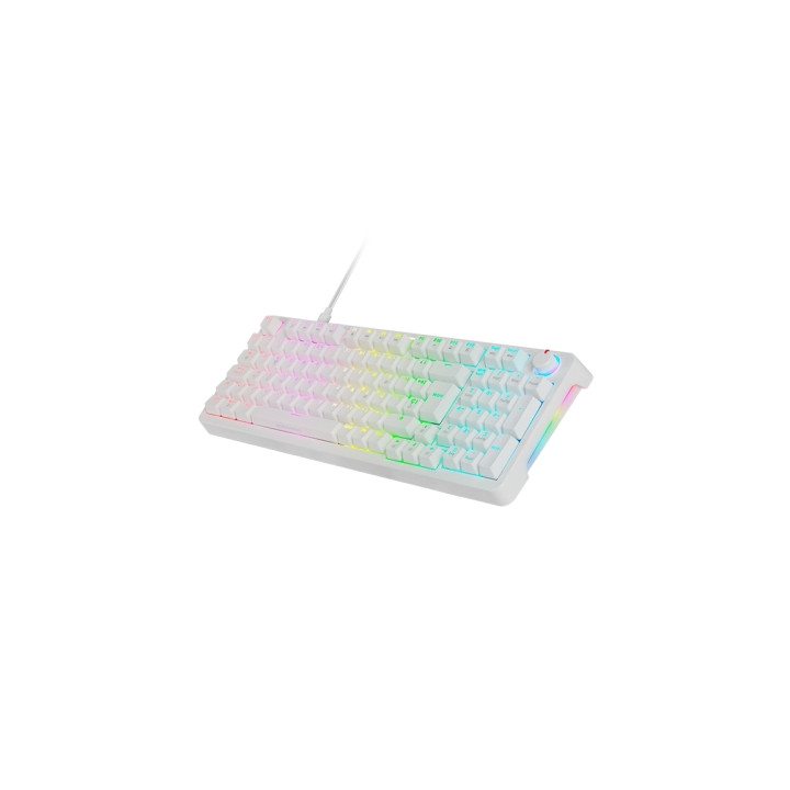 Mars Gaming MKPRO Teclado Completo Hibrido H-Mech - Switch SKN Amarillo - Disposicion Portuguesa QWERTY PT - Iluminacion RGB Ch
