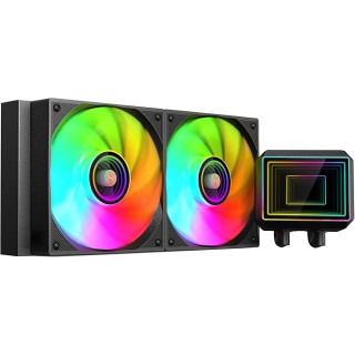 Mars Gaming ML-TWO240 Kit de Refrigeracion Liquida - Potencia 450W - Iluminacion ARGB Infinity Mirror - Bomba Opti-Chamber - Co