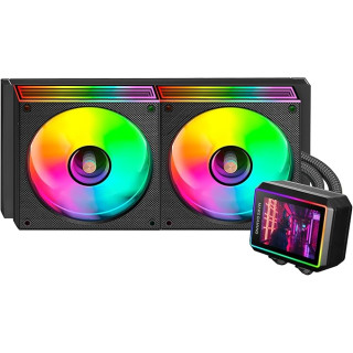 Mars Gaming ML-VISIONII240 Kit de Refrigeracion Liquida - Potencia 500W - Pantalla IPS 2.8" - Iluminacion ARGB - Bomba Opti-Cha