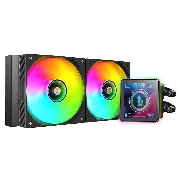 Mars Gaming ML-VISIONPRO240 Kit de Refrigeracion Liquida - Potencia 500W - Iluminacion ARGB - Bomba Opti-Chamber - Color Negro