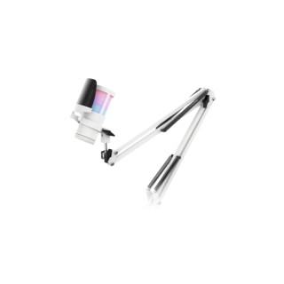 Mars Gaming MMIC-SC Microfono Gaming - Brazo Mecanico Omnidireccional - Filtro Pop de Malla Metalica - Iluminacion ARGB Tactil