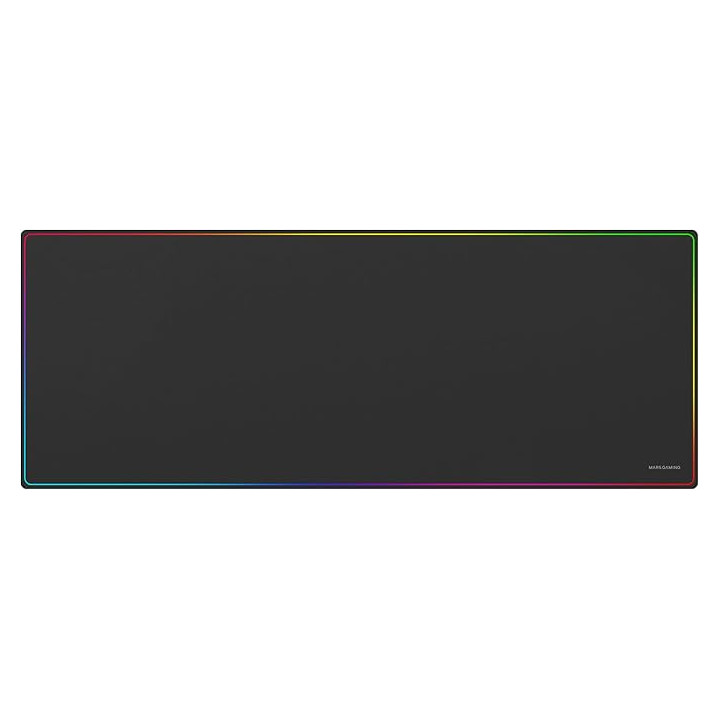 Mars Gaming MMP224 Alfombrilla Extragrande - Base Antideslizante - Superficie Nanotextil Flexible - 880x330x3mm - Color Negro