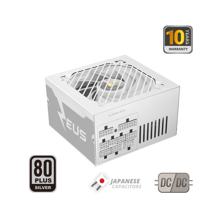 Mars Gaming MPZE750SIM Fuente de Alimentacion ATX de 750W - 80 Plus Silver - Modular - 14dB - 150x160x85mm - Color Blanco