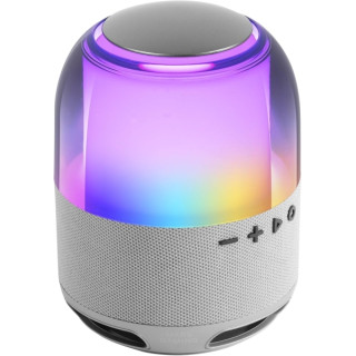 Mars Gaming MS-FLOW Altavoz Bluetooth de 15W - Luces RGB 360 Grados - Bateria de 2000mAh - Compacto - Alcance hasta 10m - Color