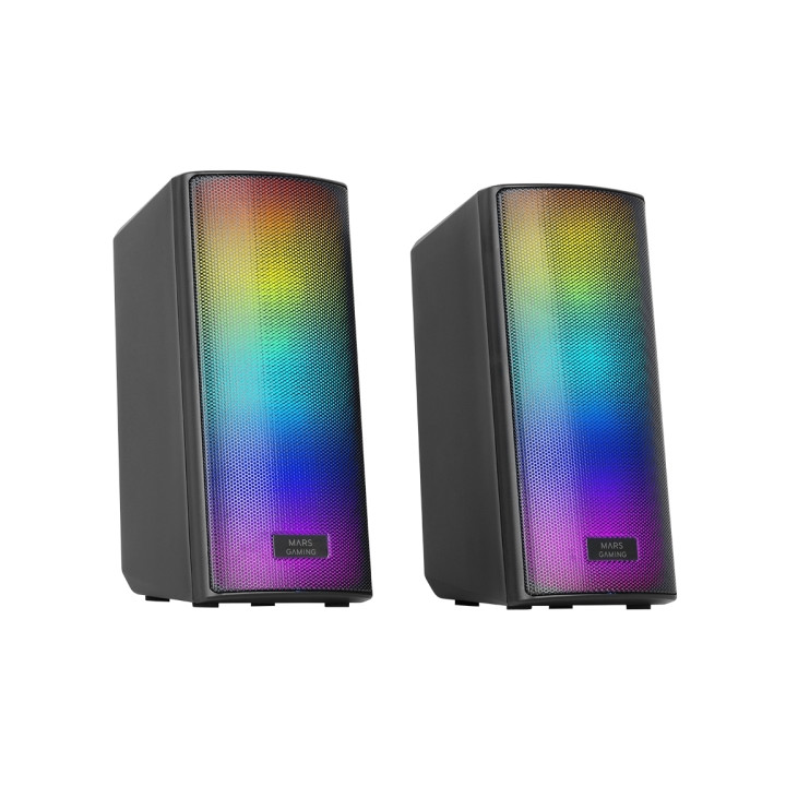 Mars Gaming MSRGB2 Altavoces Gaming de 15W - Luces RGB - Bluetooth 5.3 - Alimentacion por USB - Jack 3.5mm - Color Negro