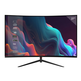 Mars Gaming MV-27C Monitor Curvo de 27" FullHD 200Hz - Respuesta 1ms - Compatible con FreeSync y G-Sync - HDMI - Displayport -