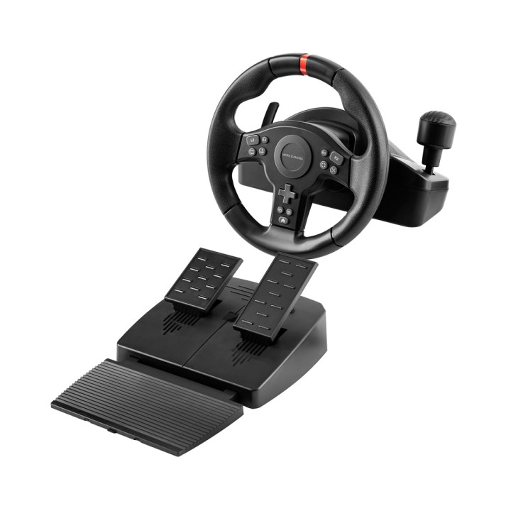 Mars Gaming MWH-RSXONE Juego de Volante 270º y Pedales de Carreras XL - Respuesta Instantanea - Vibracion Inmersiva - Levas y
