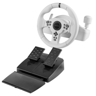 Mars Gaming MWH-RSXONE Juego de Volante 270º y Pedales de Carreras XL - Respuesta Instantanea - Vibracion Inmersiva - Levas y