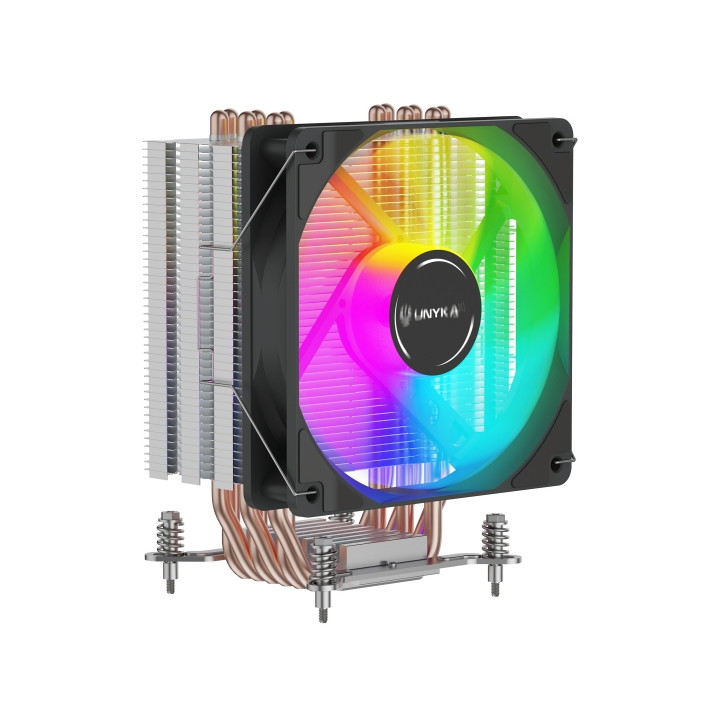 Unykach Unycool H60 ARGB Disipador CPU - Multisocket Universal - Ventilador 120mm - Color Negro