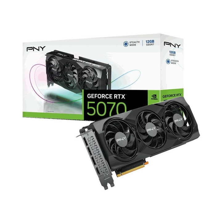 PNY GeForce RTX 5070 OC Tarjeta Grafica 12GB GDDR7 Overclocked