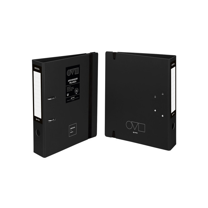 Archivador a4 65mm en polyfoam unequal minimal negro grafoplas 17262810