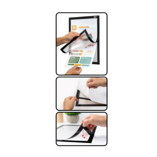 Marco magnético adhesivo a4 negro faibo 40102