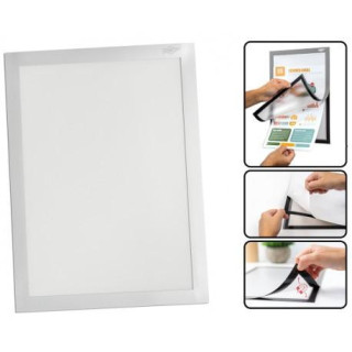 Bolsa 2 marcos magnéticos adhesivos a4 gris faibo 40601