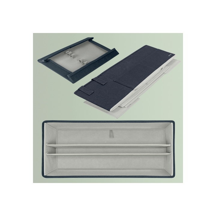 Bolsa de trabajo para hot desking de tela con tapa, color gris leitz 67230089