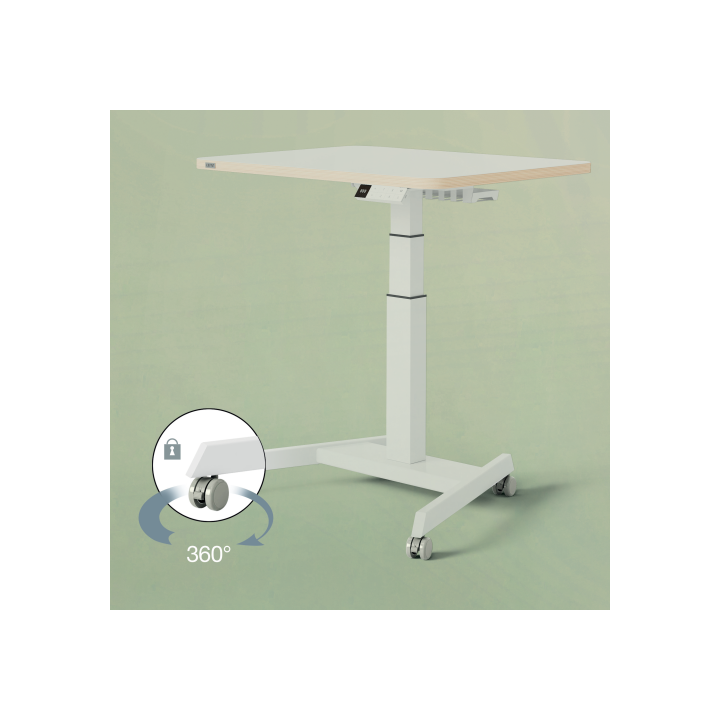 Pack de 4 ruedas para mesa eléctrica color gris leitz 53740085