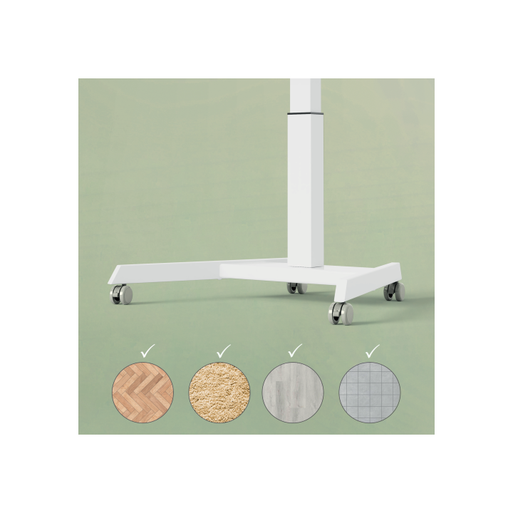 Pack de 4 ruedas para mesa eléctrica color gris leitz 53740085