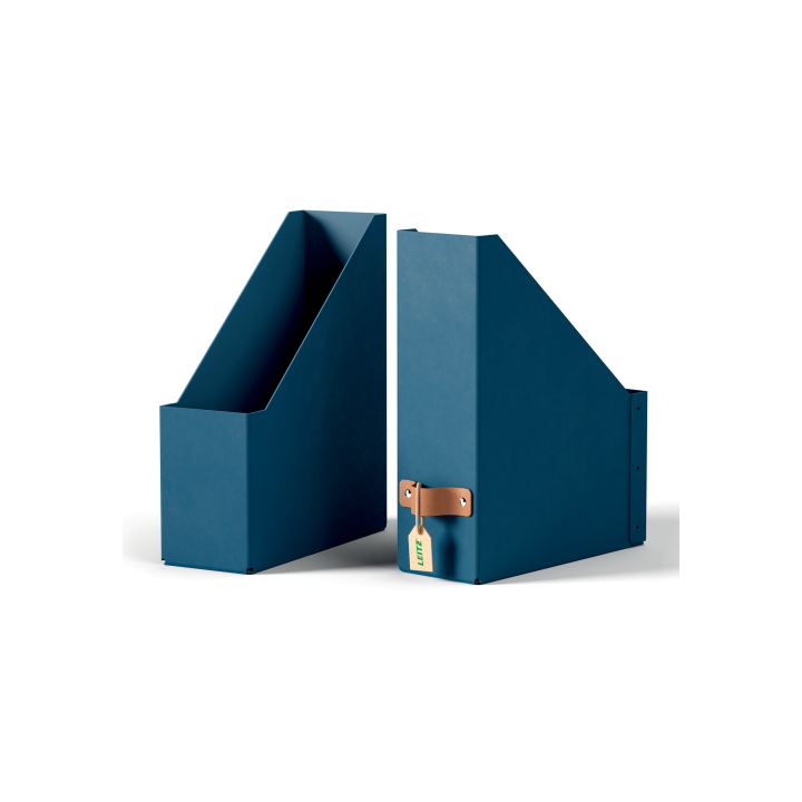 Pack 2 revisteros de cartón color azul leitz 24710068