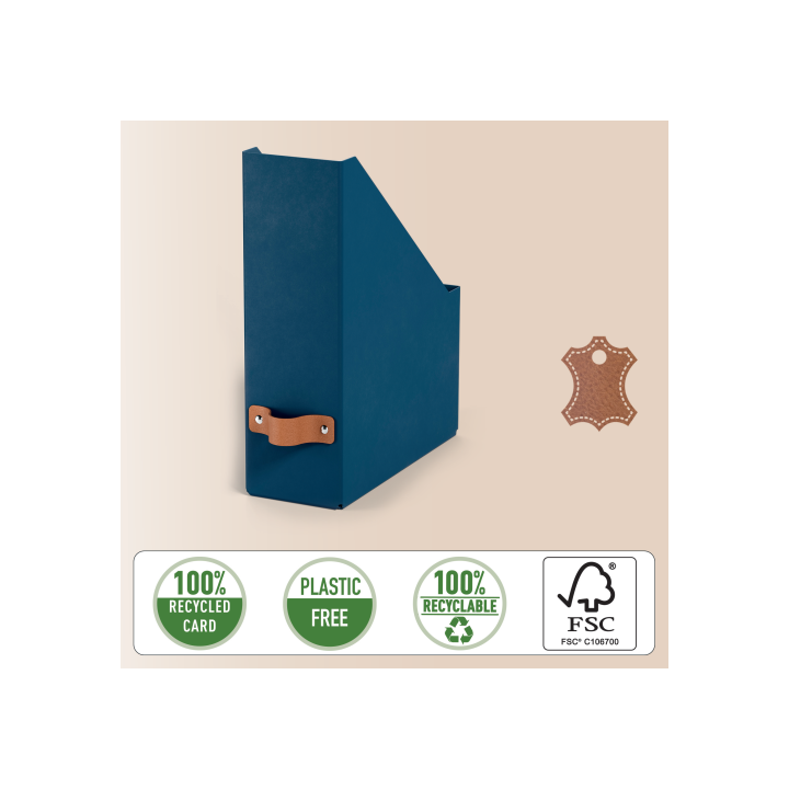 Pack 2 revisteros de cartón color azul leitz 24710068