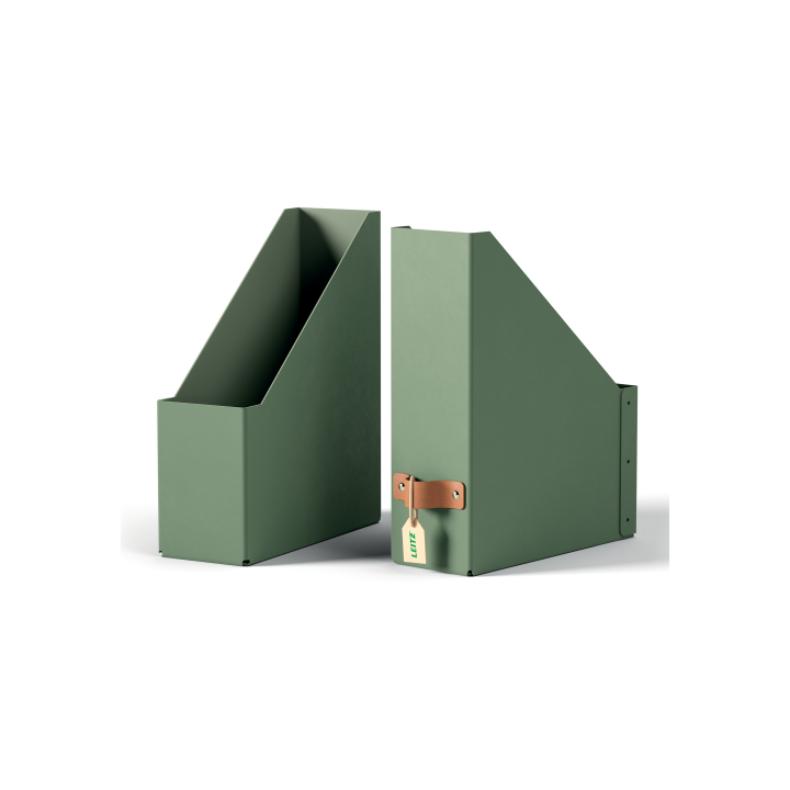 Pack 2 revisteros de cartón color verde leitz 24710050