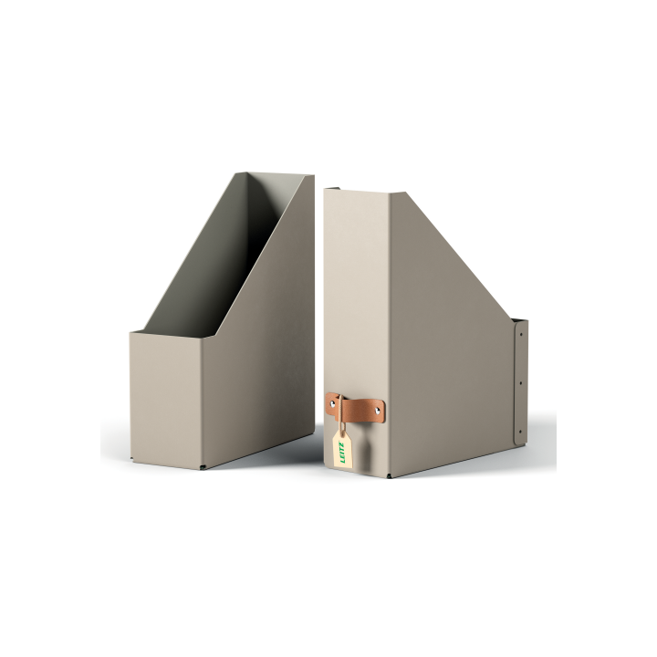 Pack 2 revisteros de cartón color beige leitz 24710012