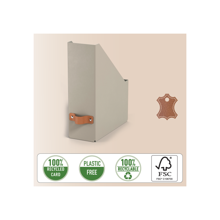 Pack 2 revisteros de cartón color beige leitz 24710012