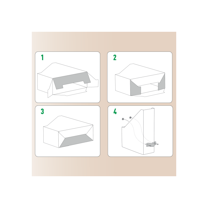 Pack 2 revisteros de cartón color beige leitz 24710012