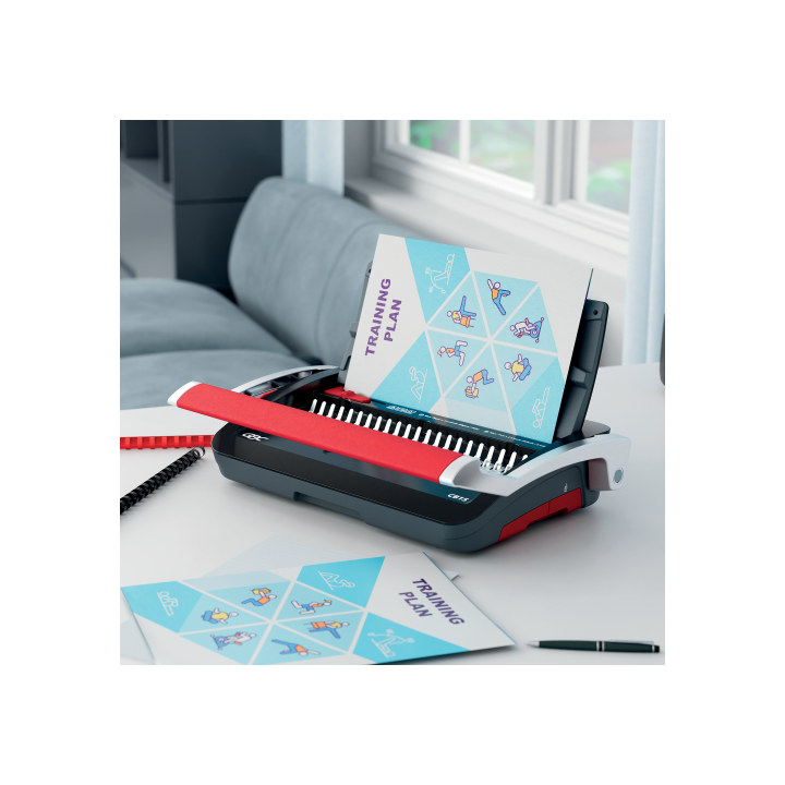 Encuadernadora canutillo cb15 color negro / plateado gbc 4410061