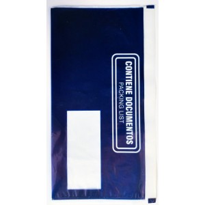 Caja de 1000 sobres packing list 225x122mm ventana derecha impreso azul/blanco 402640