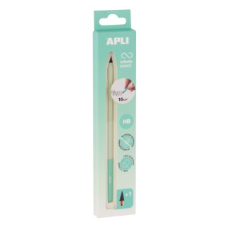 Apli Infinite Pencil Nordik Pack de Lapiz Infinito HB + Mina de Recambio + Tapon Protector - Para Escribir hasta 16km - Color V
