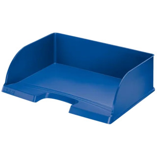 Leitz Plus Jumbo Bandeja Portadocumentos de Gran Capacidad - Acceso Apaisado - Hasta 10uds Apilables - Color Azul