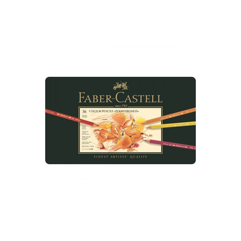 Estuche de metal polychromos con 36 lapices de colores surtidos faber castell 110036 Estuche de metal polychromos con 36 lapices de colores surtidos faber castell 110036