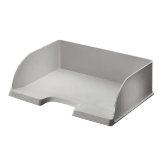 Leitz Plus Jumbo Bandeja Portadocumentos de Gran Capacidad - Acceso Apaisado - Hasta 10uds Apilables - Color Gris