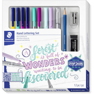 Staedtler Hand Lettering Set Design Journey Pack con 4 Rotuladores Triplus Color