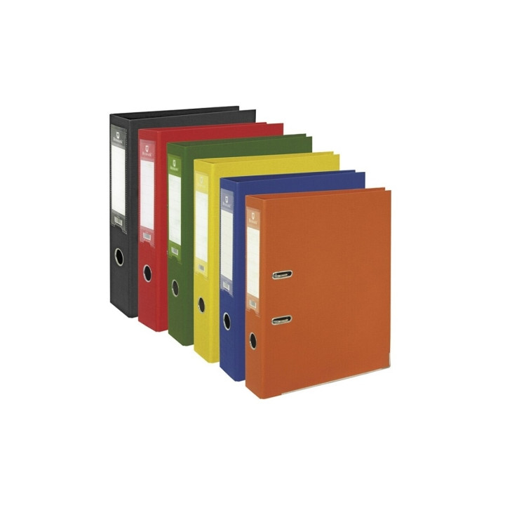 Bismark Pack de 25 Archivadores A-Z Formato Folio - PVC de Gran Resistencia - Tarjetero en el Lomo - Cartoneras Metalicas en el