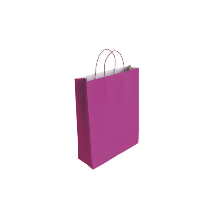 Bismark Bolsa de Papel Celulosa - Medidas 37x12x27cm - Color Fucsia