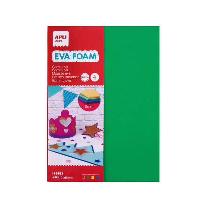 Apli Goma Eva Multicolor A4